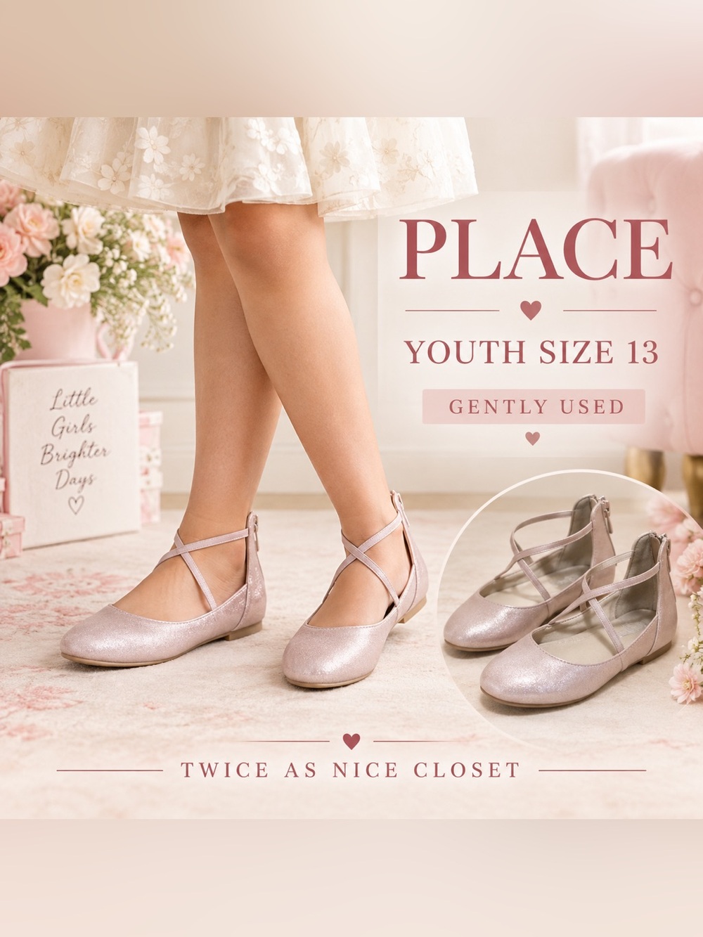 Place Kids‎ Pink Slippers Youth 13